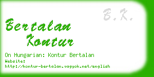 bertalan kontur business card